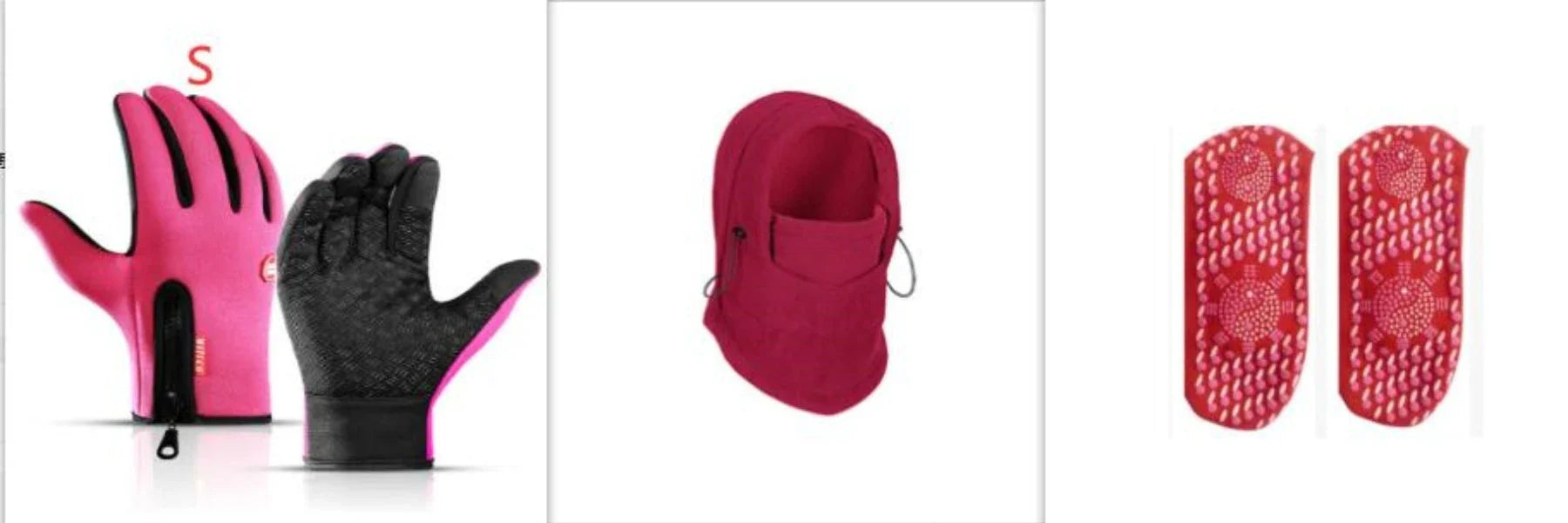 Versatile outdoor winter headwear with a warm fleece hat, face mask, and neck scarf for cold weather protection