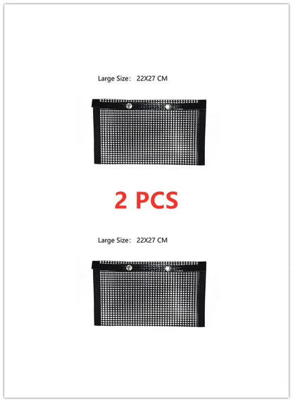 Reusable non-stick BBQ grill mesh bags for outdoor cooking and easy cleanup