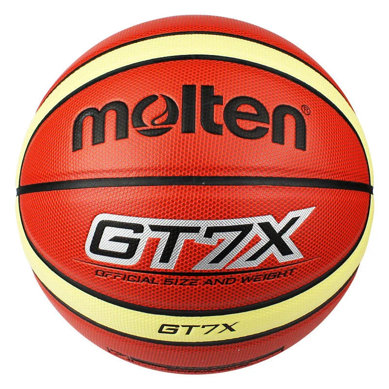 Outdoor wearable basketball with PU rubber liner for enhanced durability and grip