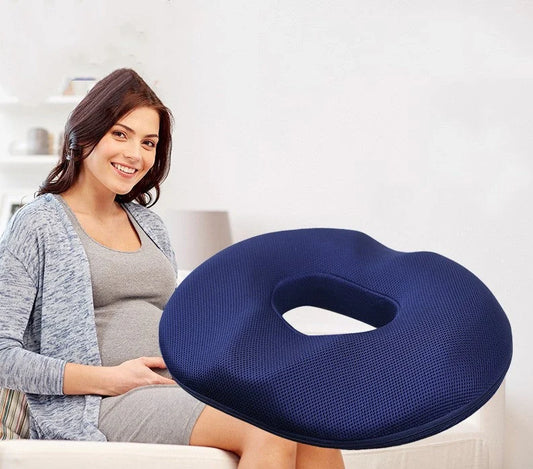 Premium memory foam seat cushion with tailored design for men and women, featuring breathable materials and a removable cover for easy cleaning.