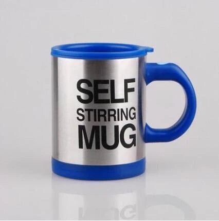 304 stainless steel self-stirring mug with magnetic mixer in various colours