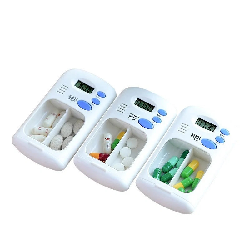 Mini portable pill reminder with LED display and countdown timer