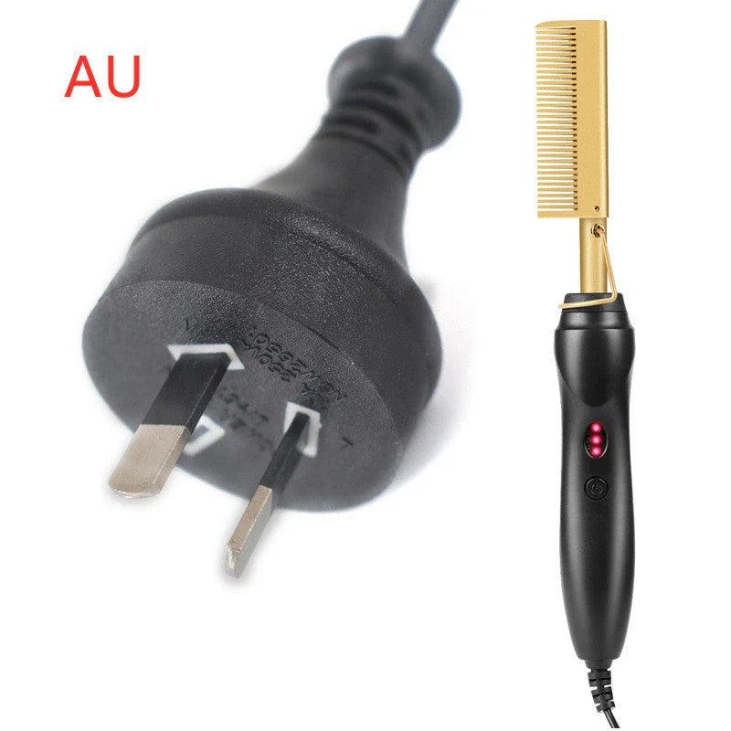 Ceramic curling iron with copper comb for salon-smooth, frizz-free styling