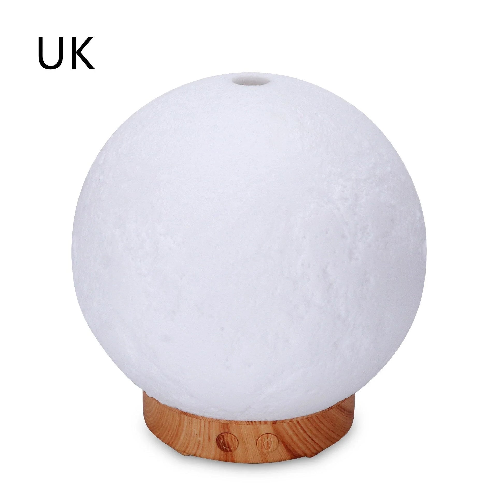 Soothing ultrasonic humidifier and aroma diffuser with wood grain and neutral color options
