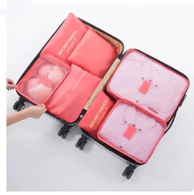 Premium waterproof nylon travel organizer set with mesh panels for easy visibility and organization