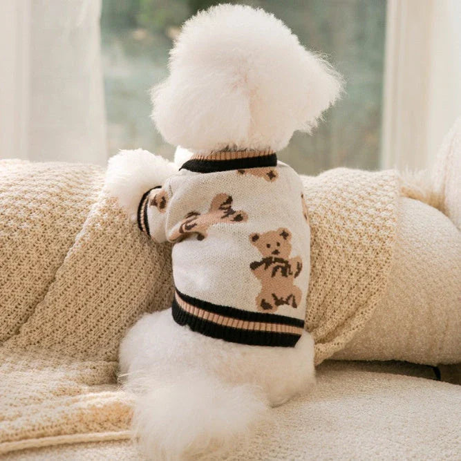 Stylish striped pet sweater in various colours and sizes for dogs and cats