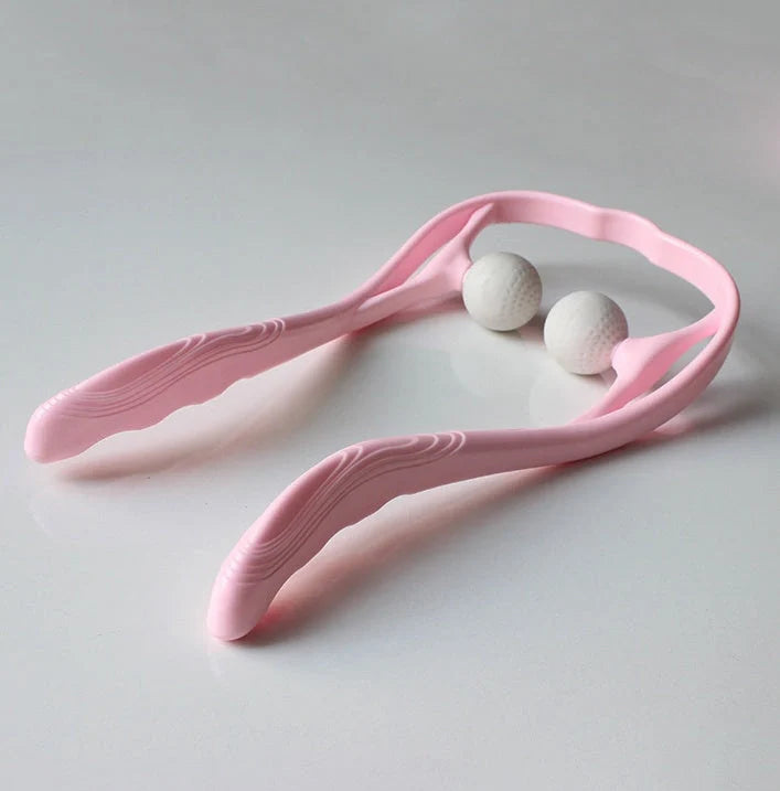 Pressure Point Therapy Neck Massager in pink, blue, and green for neck and shoulder relief