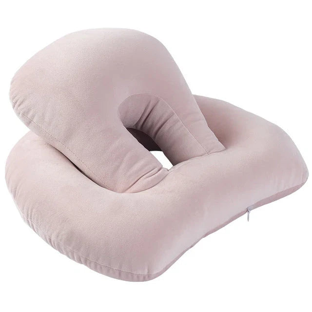 Plush U-Shaped Neck Pillow with Adjustable Support for Neck and Shoulder Comfort
