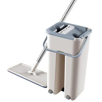Versatile wooden floor cleaning mop with 360-degree swivel head, scratch-resistant microfiber, and vertical ventilation for effortless cleaning