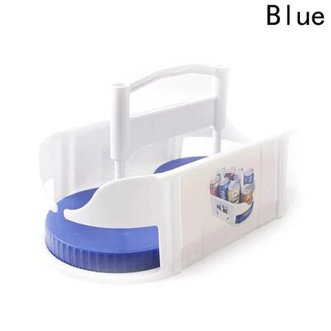 Rotating storage organiser with built-in turntable for easy access to bathroom, kitchen, and garage essentials