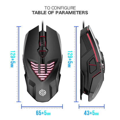 Premium USB wired gaming mouse for office and laptops with ergonomic design and high precision.