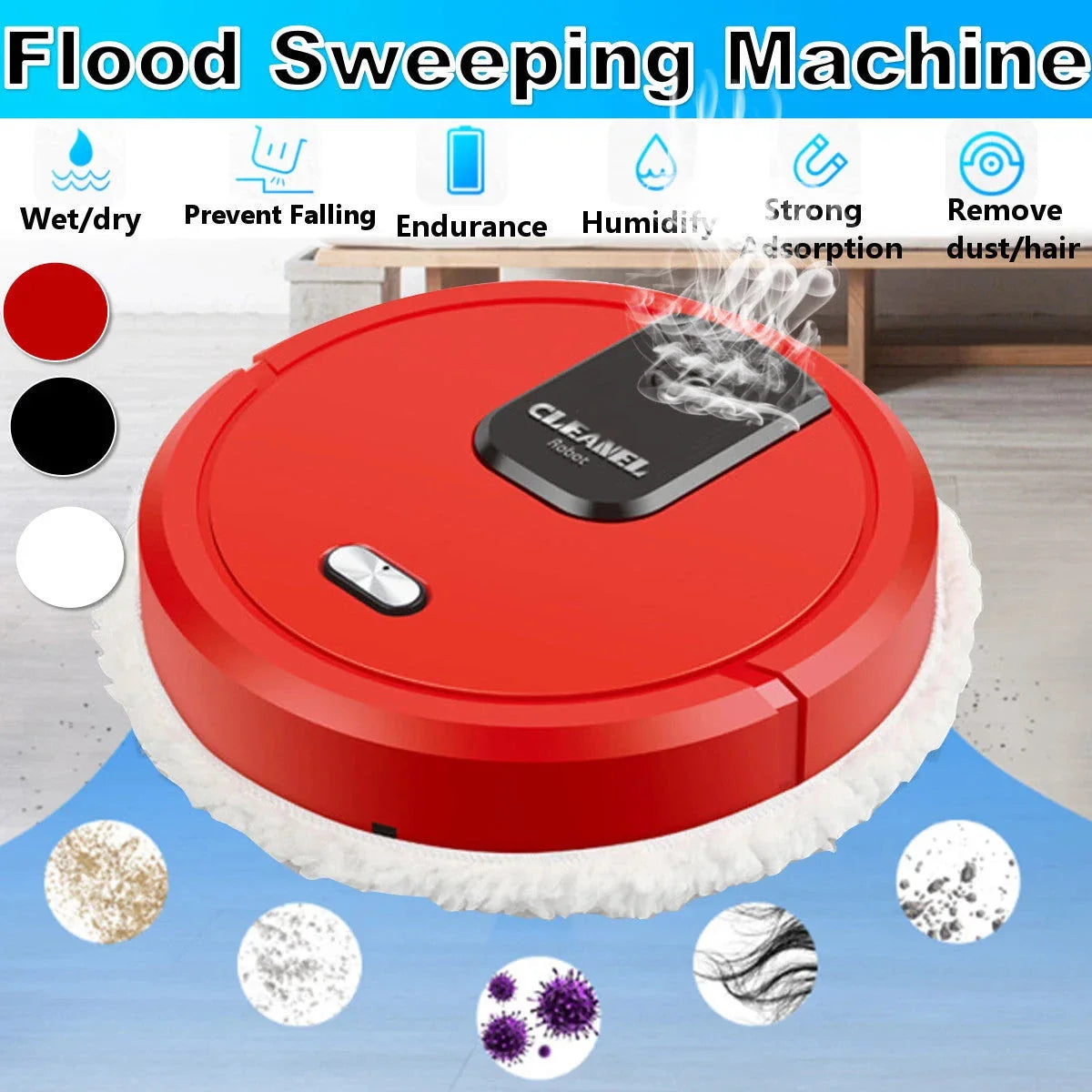 Premium Intelligent Robotic Cleaner with wet and dry mopping functionality for spotless floors in UK homes