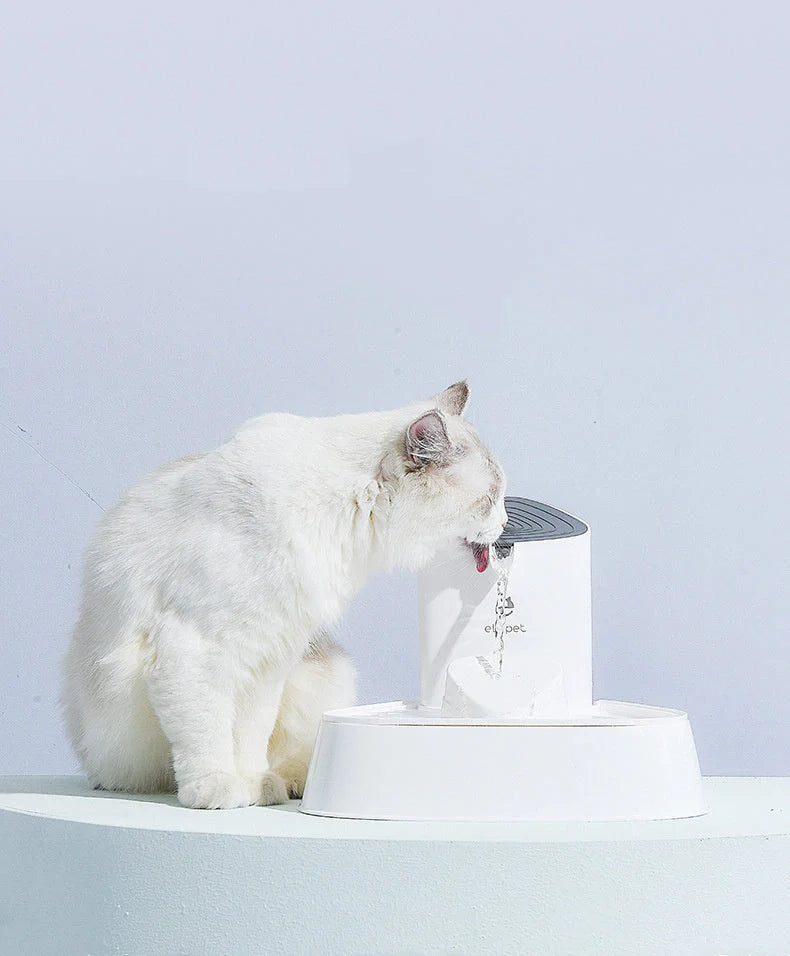 1.5L automatic pet water fountain with LED light and 4-layer filter