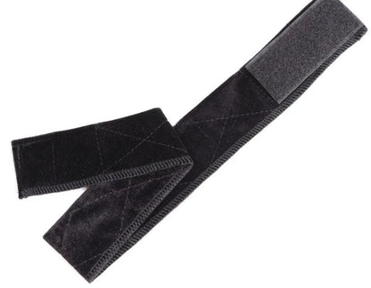 Adjustable and flexible velvet headband designed to securely hold wigs and hairpieces in place