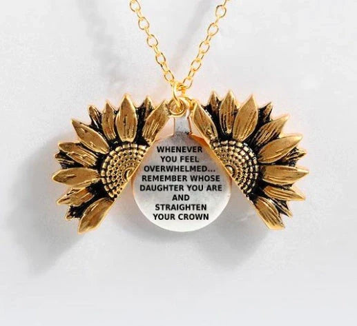 Elegant Sunflower Double-layer Lettering Necklace in various colours