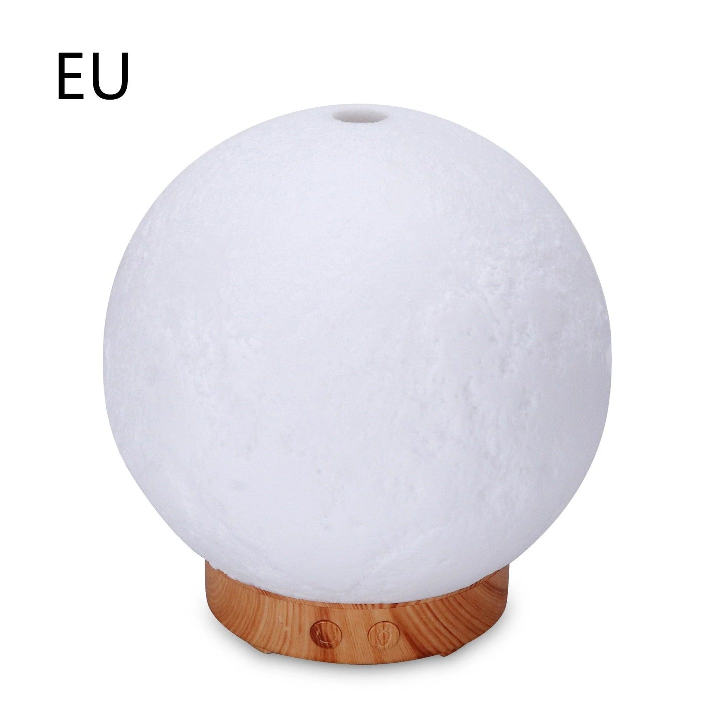 Soothing ultrasonic humidifier and aroma diffuser with wood grain and neutral color options