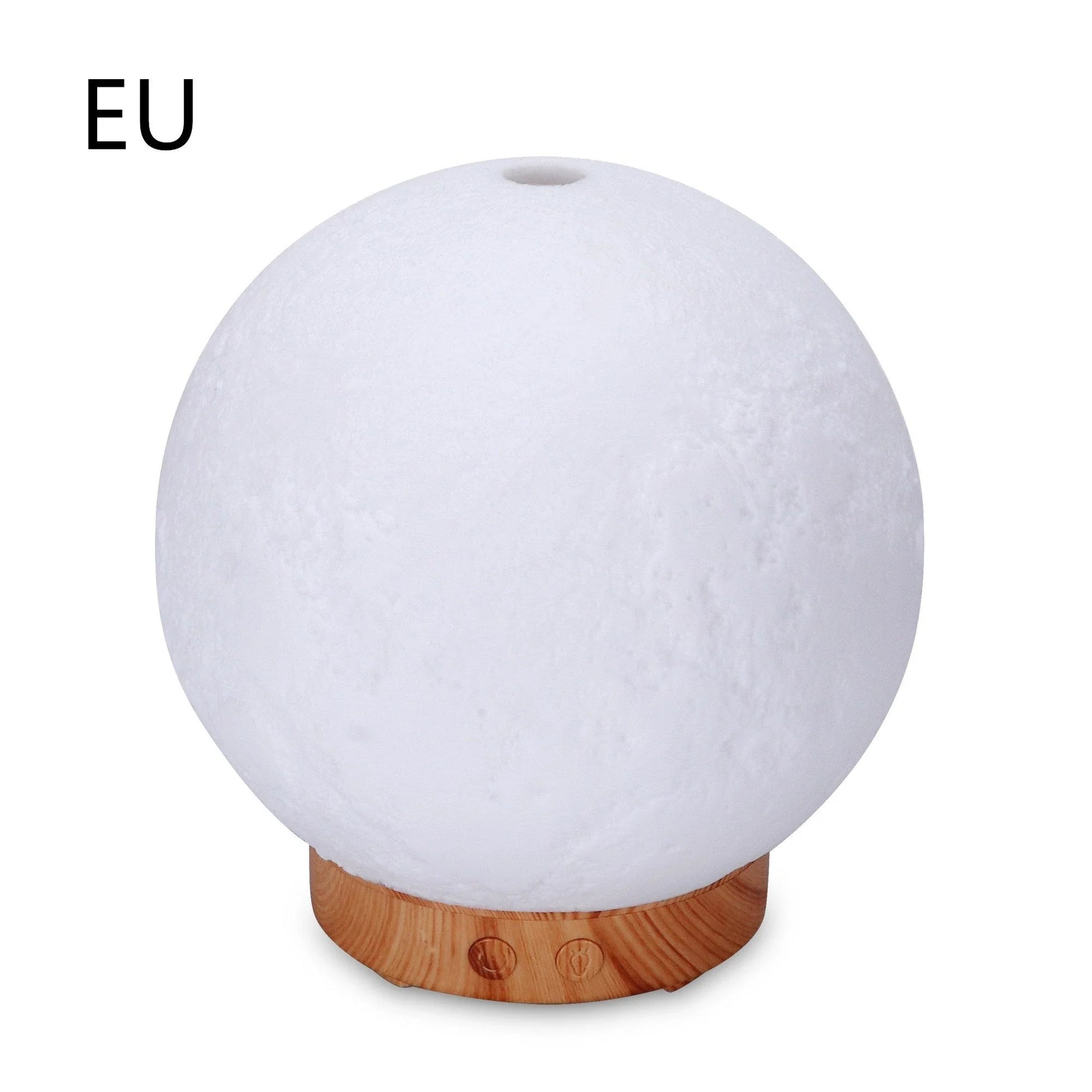 Soothing ultrasonic humidifier and aroma diffuser with wood grain and neutral color options
