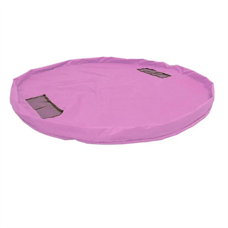 Versatile Picnic Pad made of durable nylon, featuring waterproof surface and ample storage for baby toys and essentials.