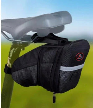 Durable, weatherproof bicycle saddle bag with spacious storage for cycling essentials