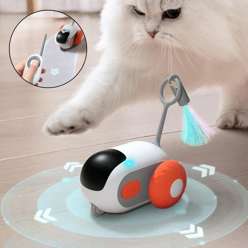 Wireless Interactive Cat Toy Car with Remote Control - Engaging Feline Fun