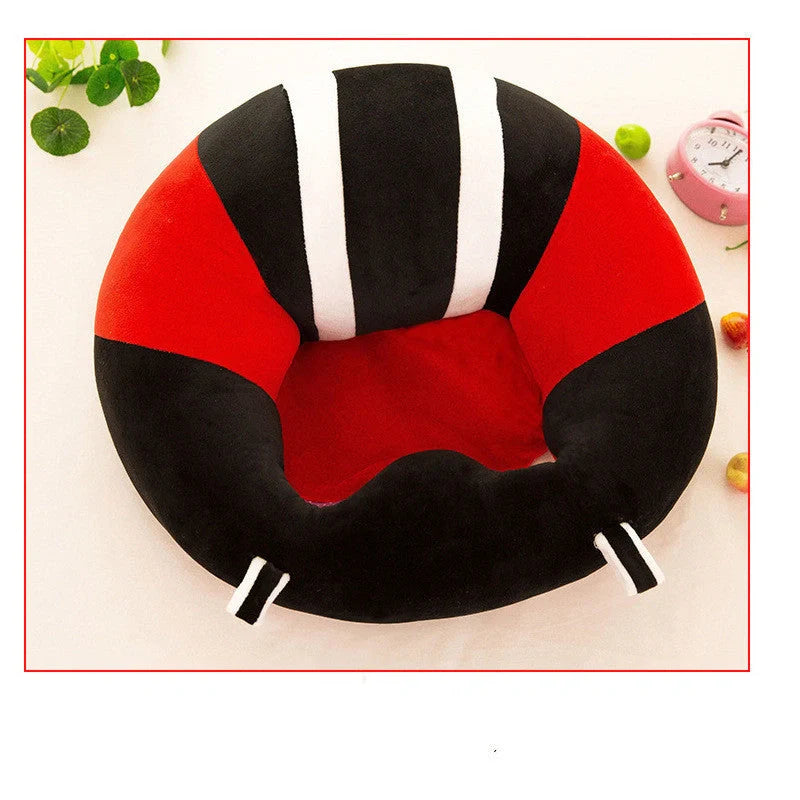 Baby Learning Seat Plush Toy Safety Dining Chair in various colors