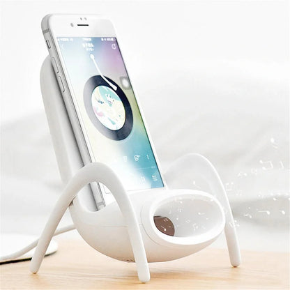 Portable mini chair wireless charger with 10W fast charge for Apple and Android phones
