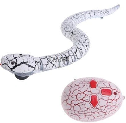 Realistic remote control toy snake with retractable tongue and swinging tail