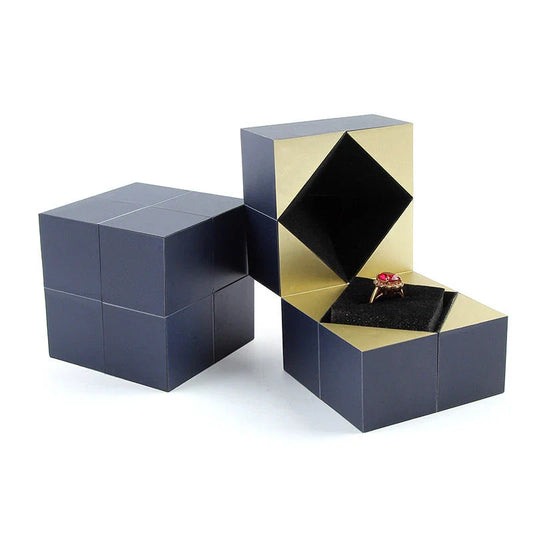A premium Valentine's Day gift box featuring a 'magic cube' opening mechanism, designed to make marriage proposals enchanting and memorable.