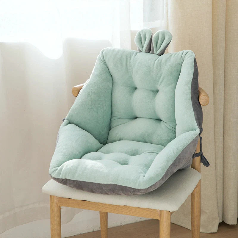 Sedentary backrest integrated chair cushion with quick rebound PP cotton filling