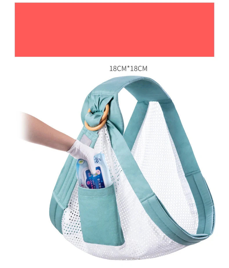 Adjustable baby wrap carrier sling in various colours for comfortable nursing and carrying