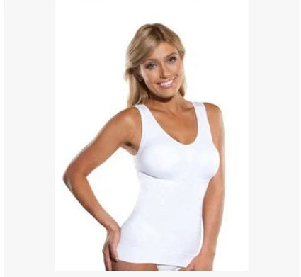 Sculpting Vest and Crop Top Set in Nude, Black, and White shades for a sleek, flattering British style