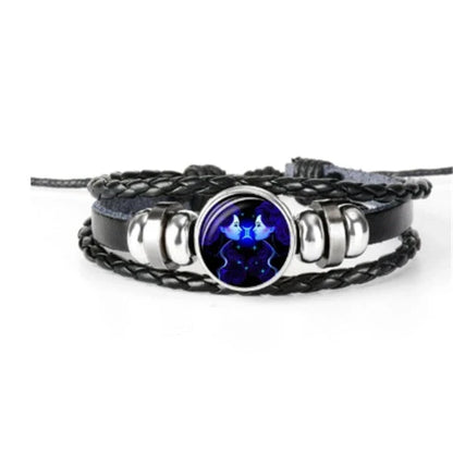 Zodiac Constellation Bracelet with Braided Design for Men, Women, and Kids in Various Colors