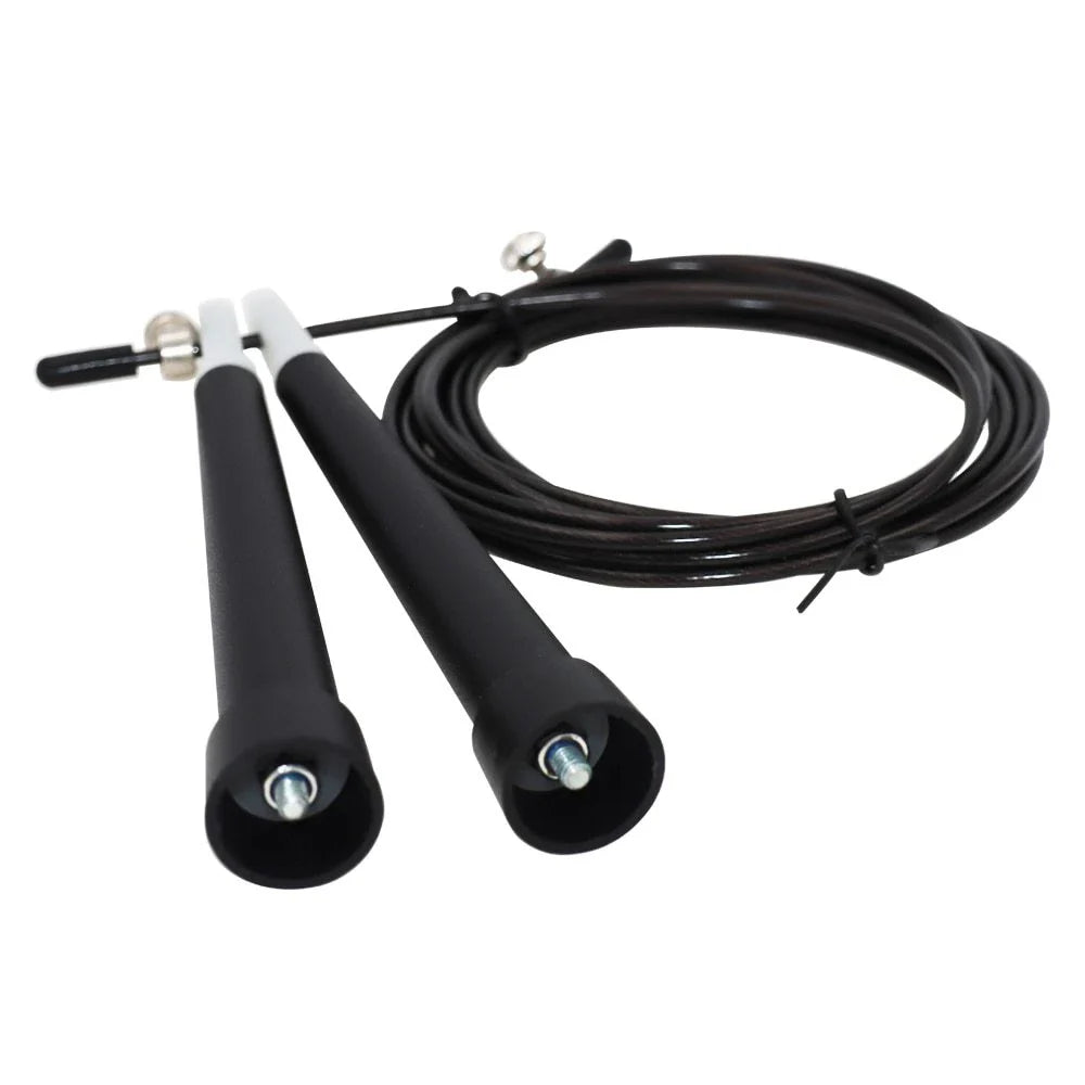 Premium skipping rope with adjustable length, durable stainless steel cable, and comfortable handles for an effective fitness and weight loss workout.