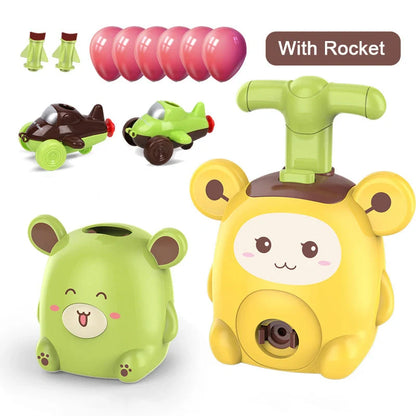 Inertia Flying Power Balloon Car in six vibrant designs, made from safety plastic