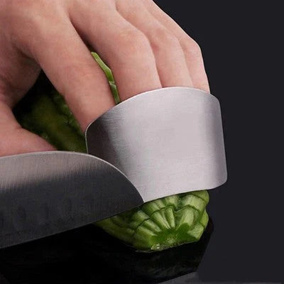 Premium stainless steel finger guard for safe and precise cutting in the kitchen