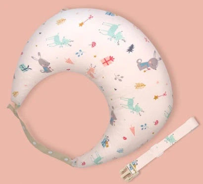 Multifunctional nursing pillow with adjustable cushion and washable cover in various colors