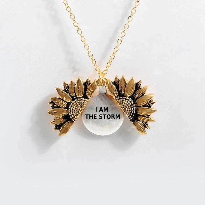Elegant Sunflower Double-layer Lettering Necklace in various colours