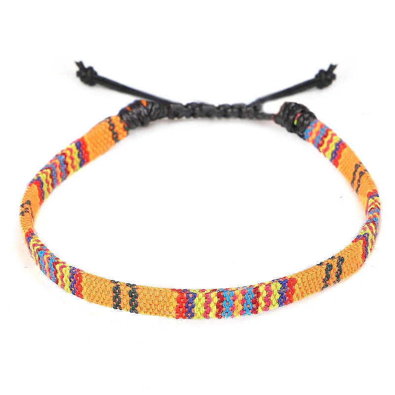 Hand Woven Rainbow Colour Anklet Bohemian Style