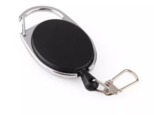 Stainless steel 4 in 1 fishing knot tyer tool with retractable clip and leather handle