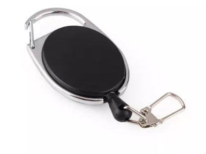 Stainless steel 4 in 1 fishing knot tyer tool with retractable clip and leather handle