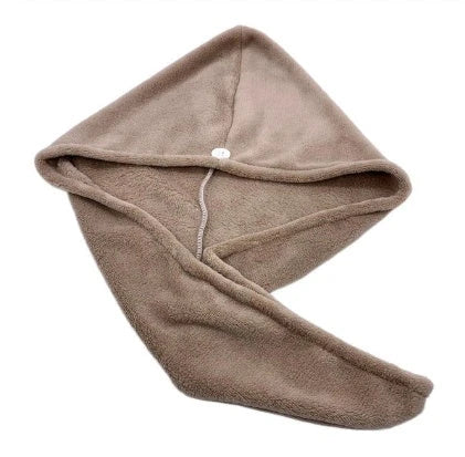 Luxury microfibre hair drying cap with absorbent and quick-drying properties, available in various colours
