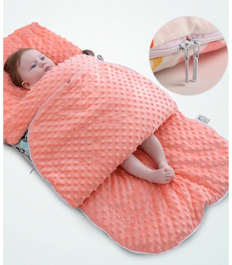 Newborn baby blanket with warm fleece and stroller cover, 80x46cm