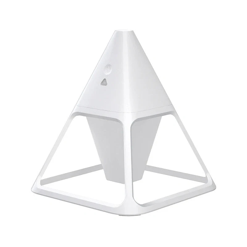 Portable USB air humidifier with night light in white, marble, and wood grain finishes
