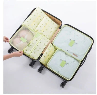Premium waterproof nylon travel organizer set with mesh panels for easy visibility and organization