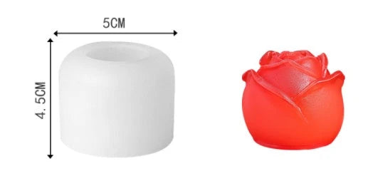 Silicone rose flower mold for making candles, soaps, ice cubes, chocolates, and other DIY crafts