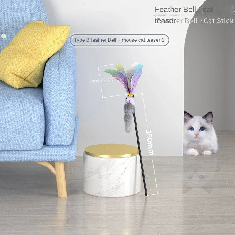 Round cat scratching board with toy ball, protects furniture from scratches