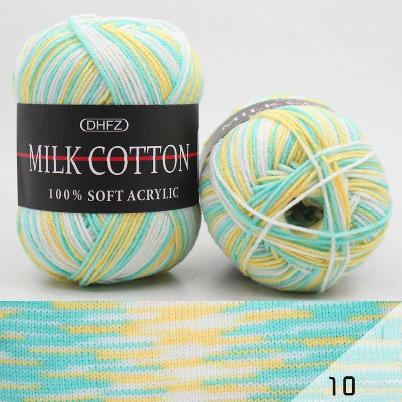Vibrant multi-colour jacquard knitting yarn for creative projects
