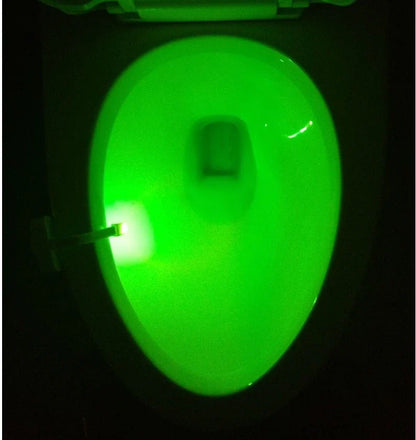 Toilet Induction LED Night Light with motion sensor, 8 colour options, and automatic on/off function for a hands-free, hygienic bathroom experience.