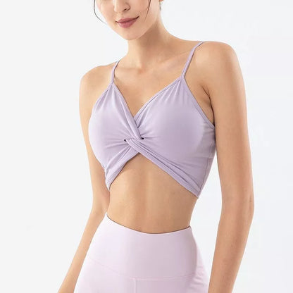 Women's running fitness yoga suit in white, grey purple, and khaki with sizes S to XL