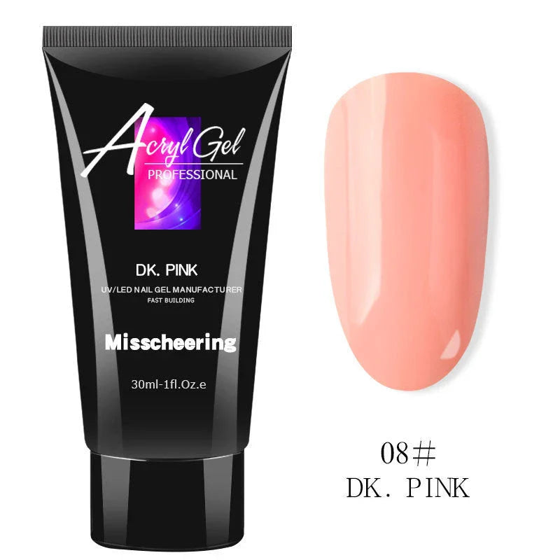 Premium crystal-clear nail extension gel for flawless, long-lasting manicures at home